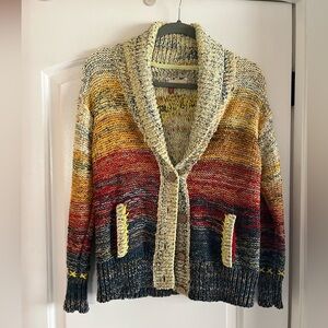 Anthropologie Pilcro Sunset Embroidered Cardigan- size XSP